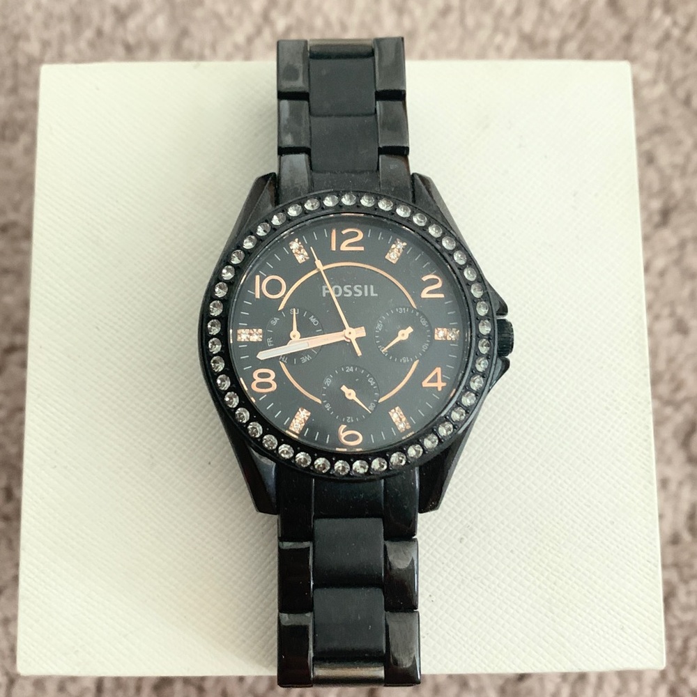 Black Fossil Watch